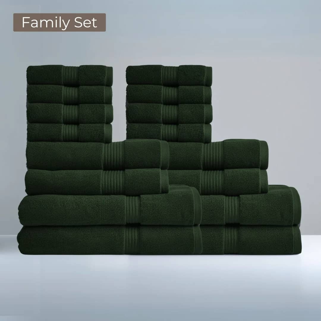 Ultrasoft Family Bath Bundle 16pcs - Dark Green