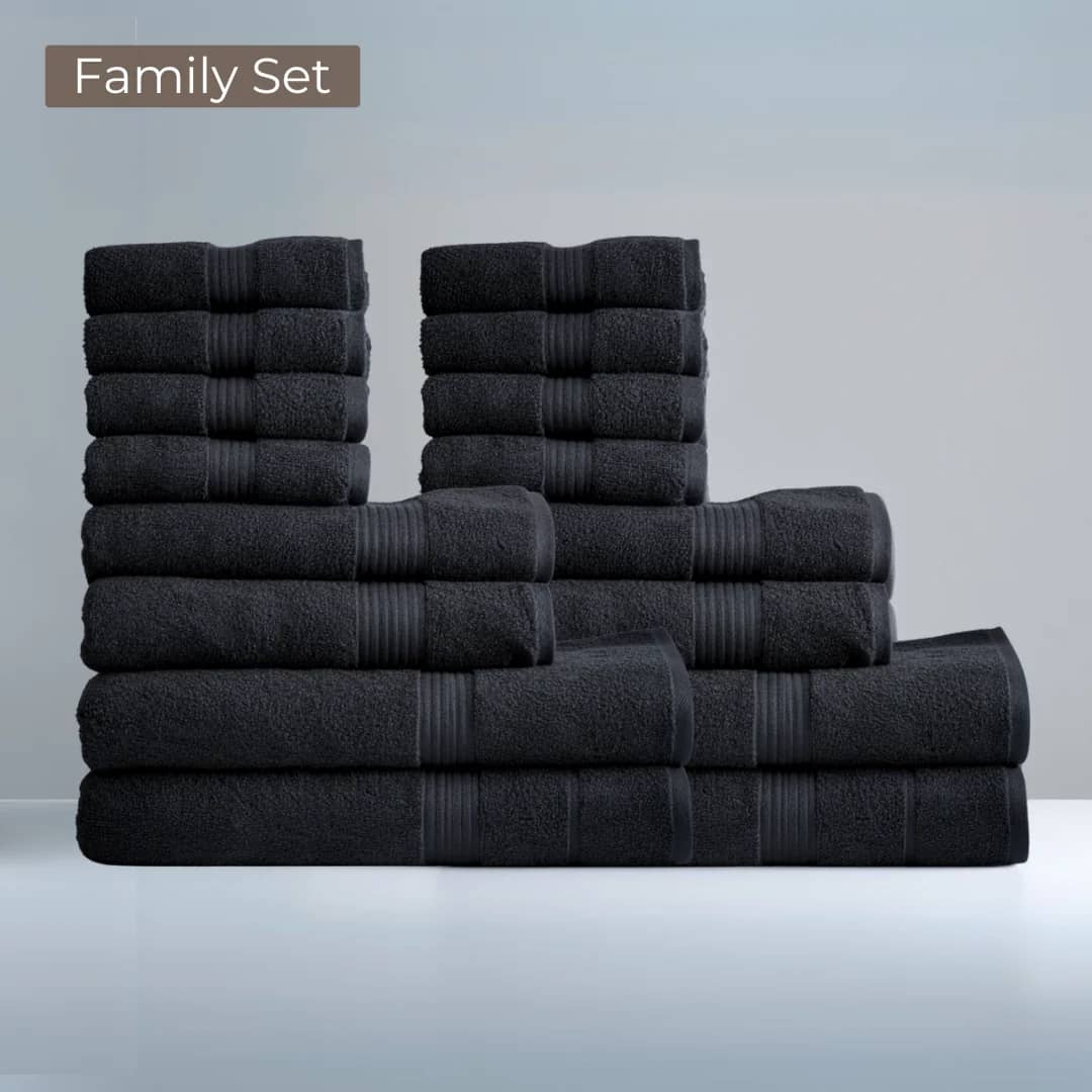 Ultrasoft Family Bath Bundle 16pcs - Black