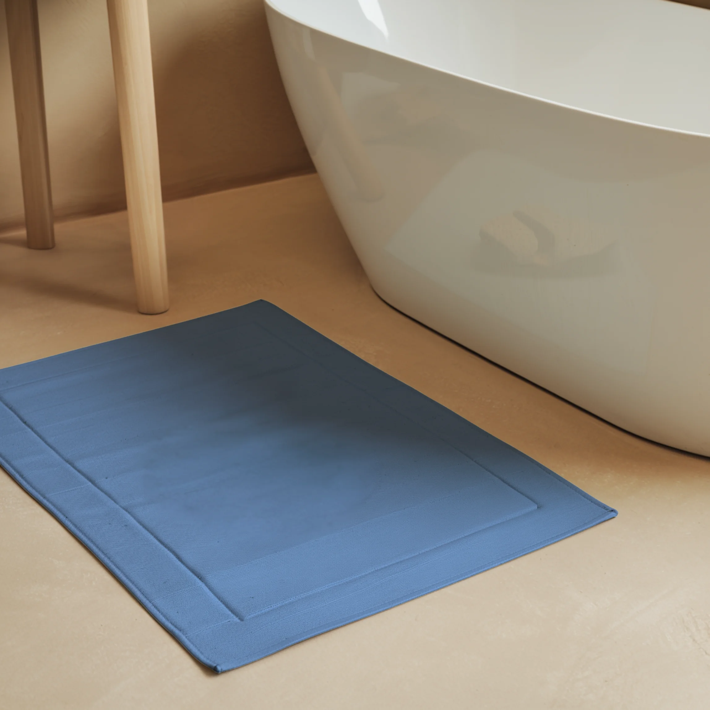 Egyptian Cotton Bath Mat - Light Blue