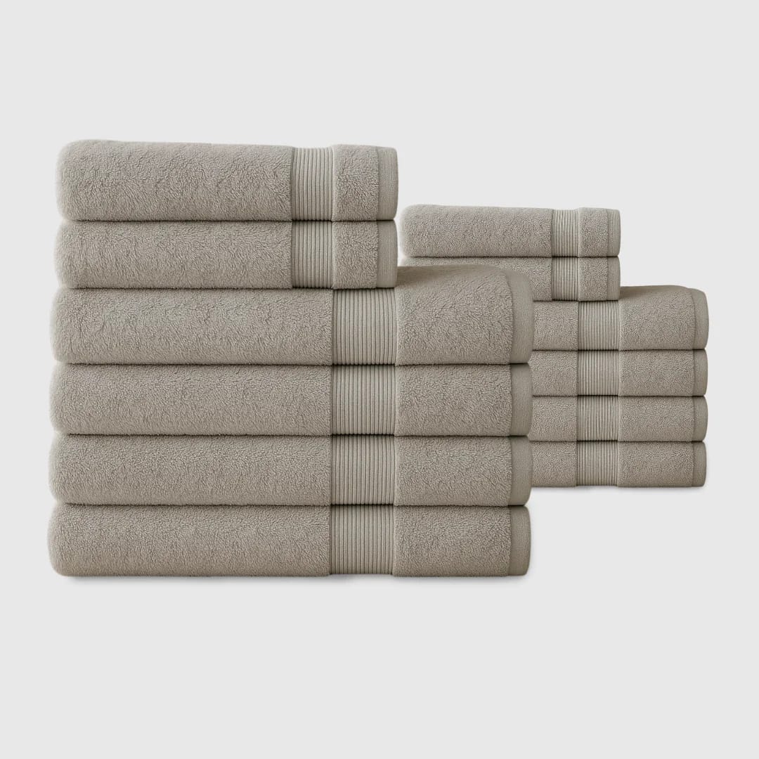 Heavyweight cotton spa bundle | 12pcs - Soft Grey