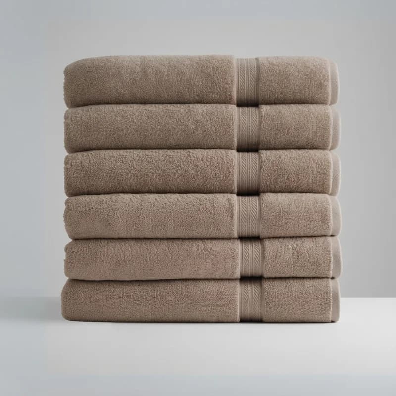 Ultrasoft Egyptian Cotton Bath Towels 6pcs (55x28in) - Beige